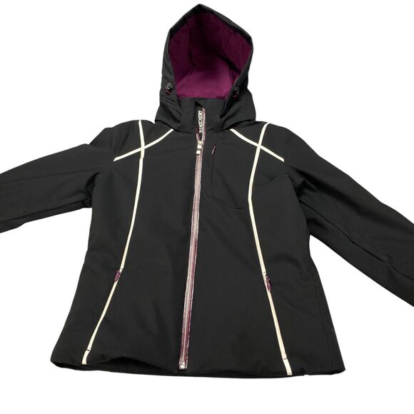 Descente Women's Bree Ski Hooded Insulated Jacket Size US 4  Black - Picture 5 of 16